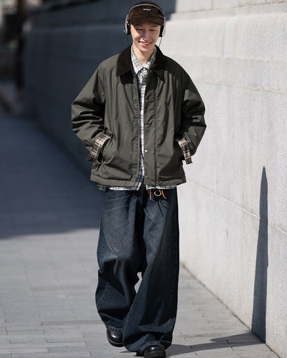 VINTAGE WASH WIDE  DENIM PANTS W1541