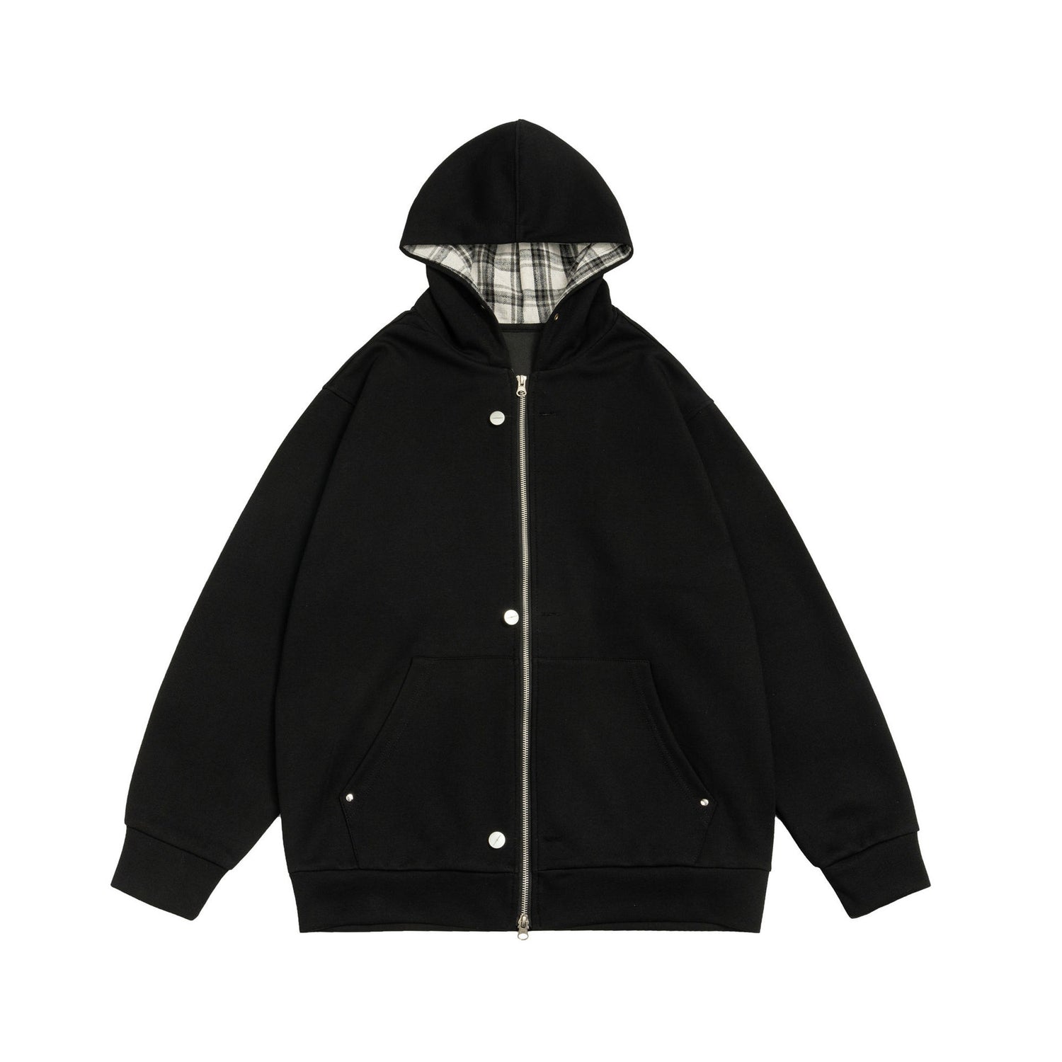 CHECK INNER FULL ZIP HOODIE W964