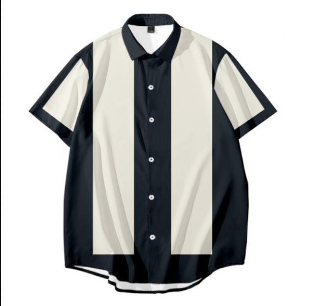 CUBAN COLLAR SHORT SLEEVE SHIRT W1089