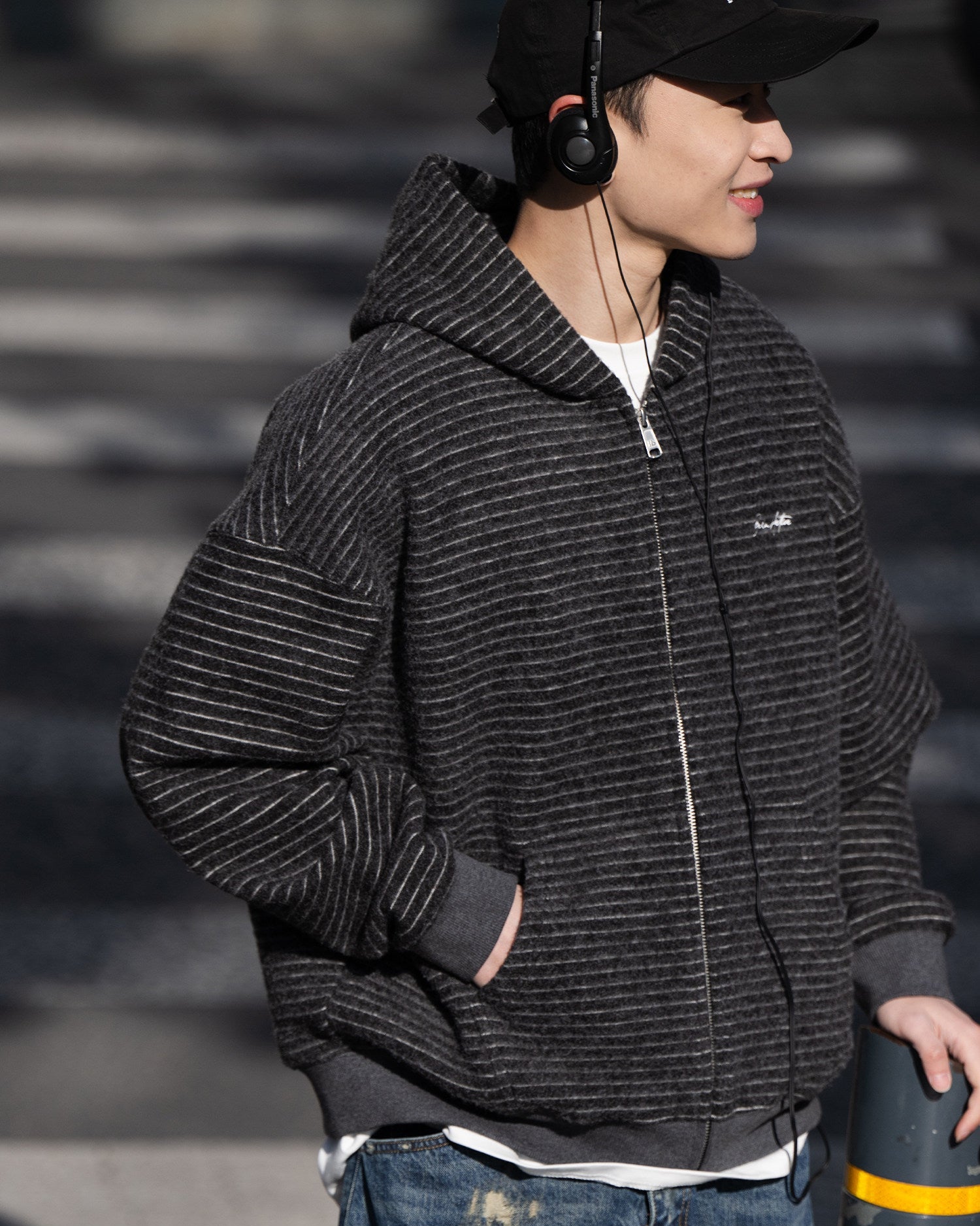 BORDER ZIP HOODIE W1595