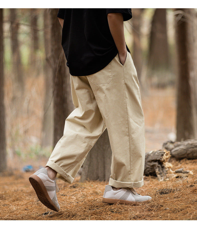 ROLL UP TUCK CHINO PANTS W316