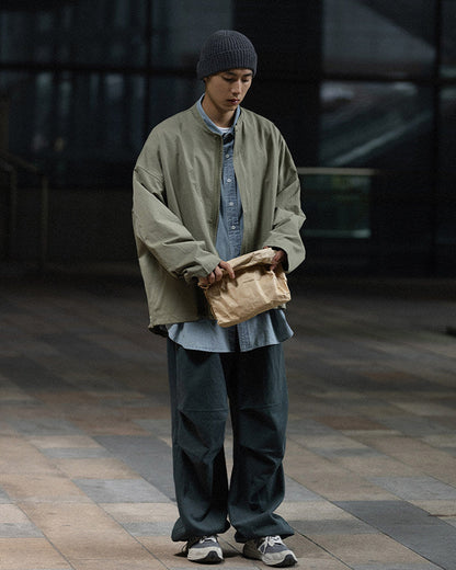 COTTON COLLARLESS JACKET W1599