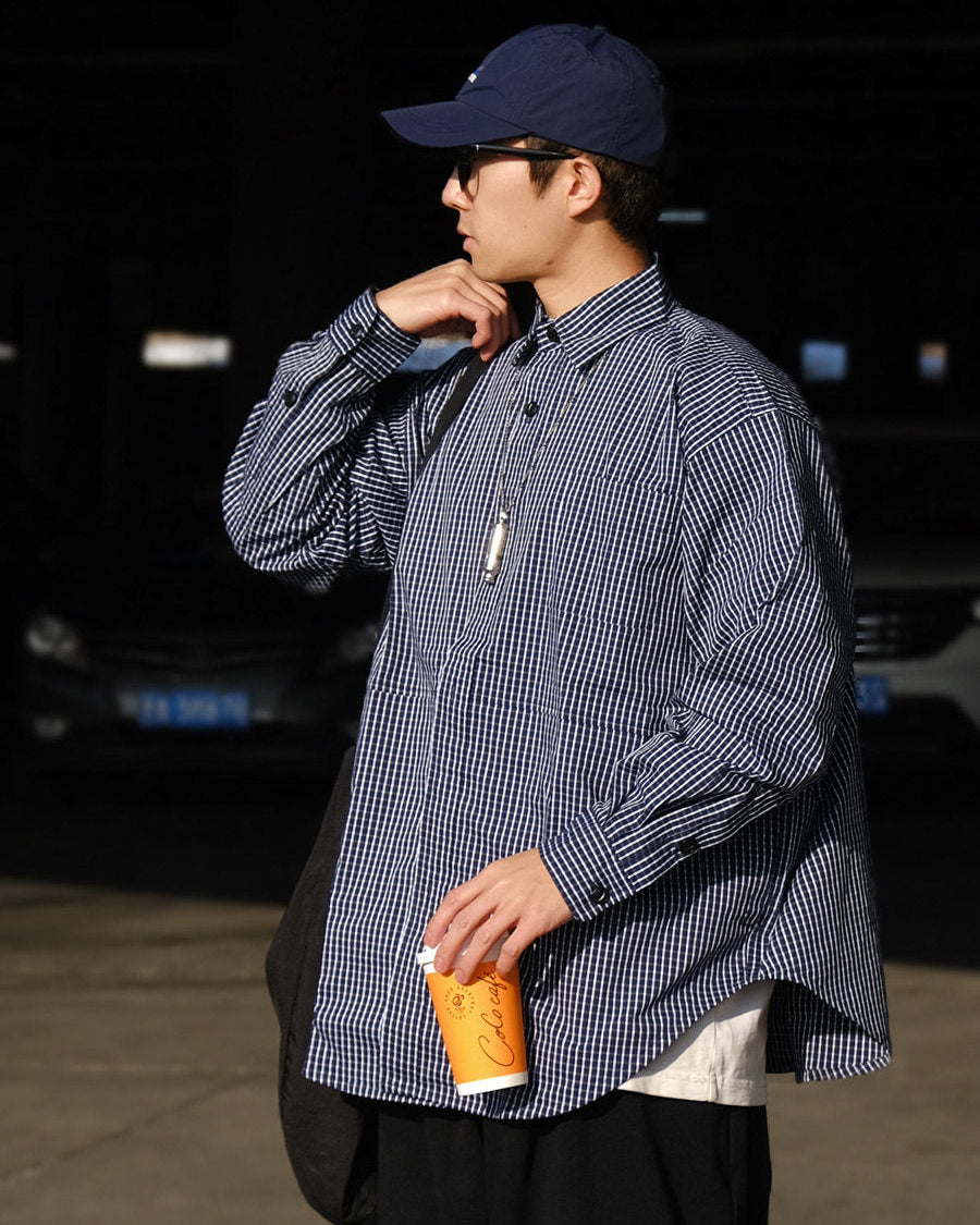 CHECK OVERSIZED SHIRTS W1594