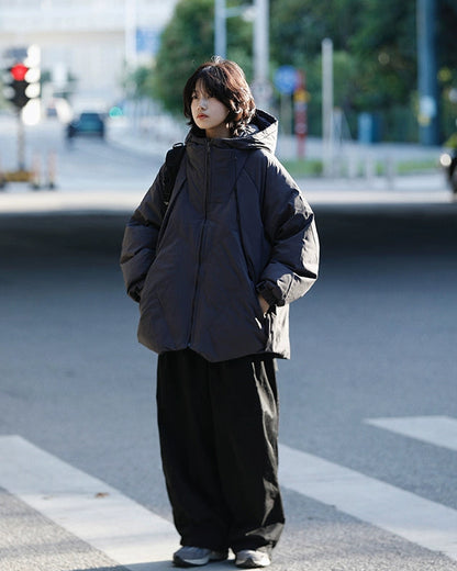 INSULATED OVERSIZE HOODED JACKET W1520