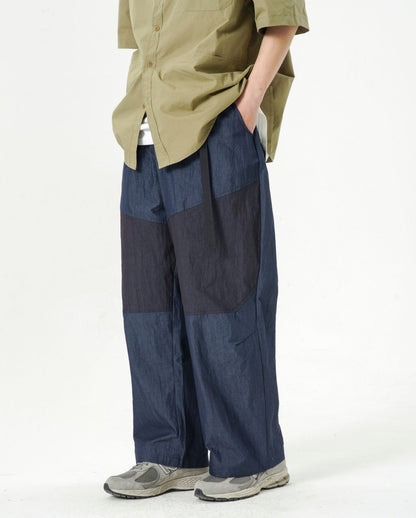 COLOR BLOCK WIDE PANTS W259