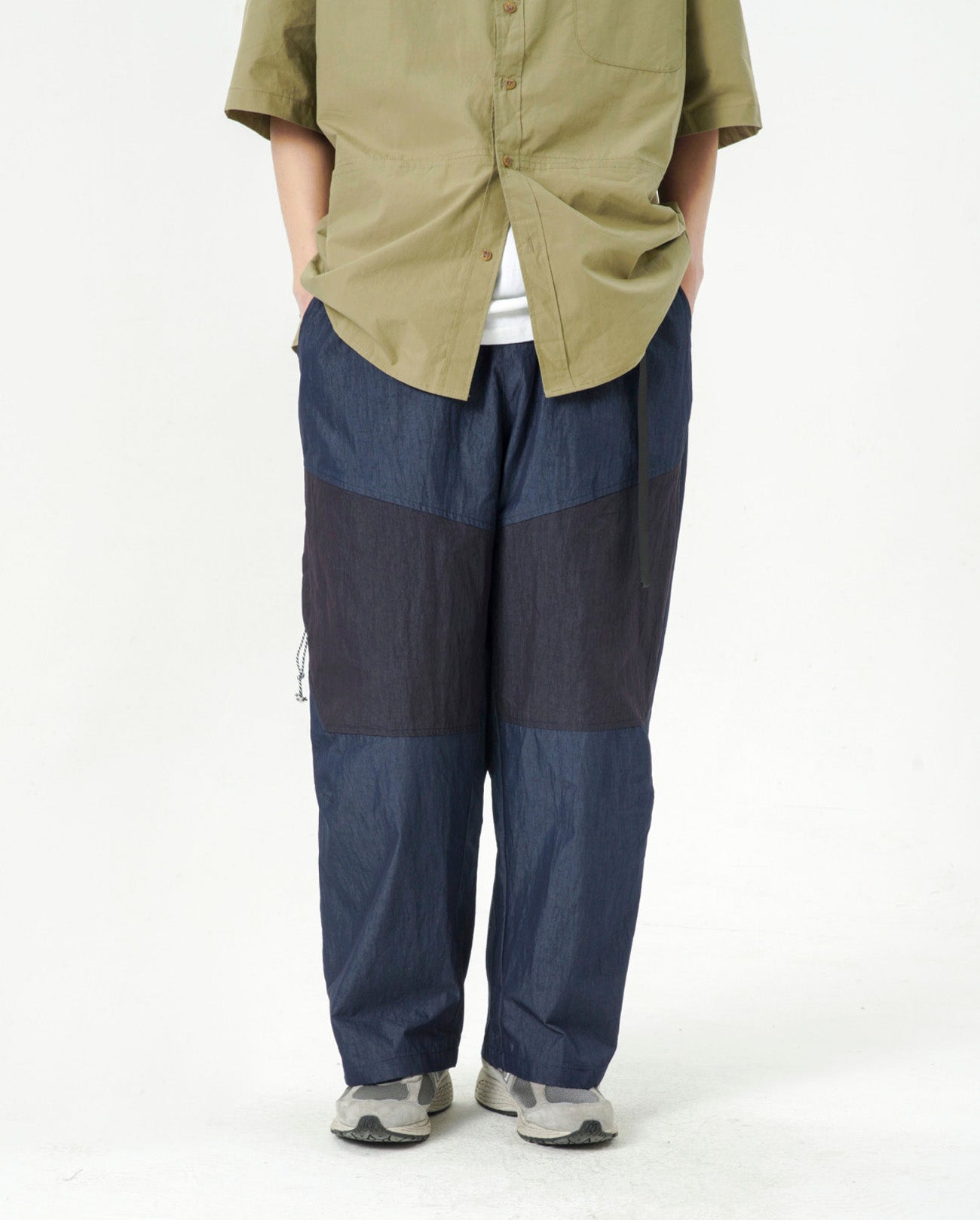 COLOR BLOCK WIDE PANTS W259