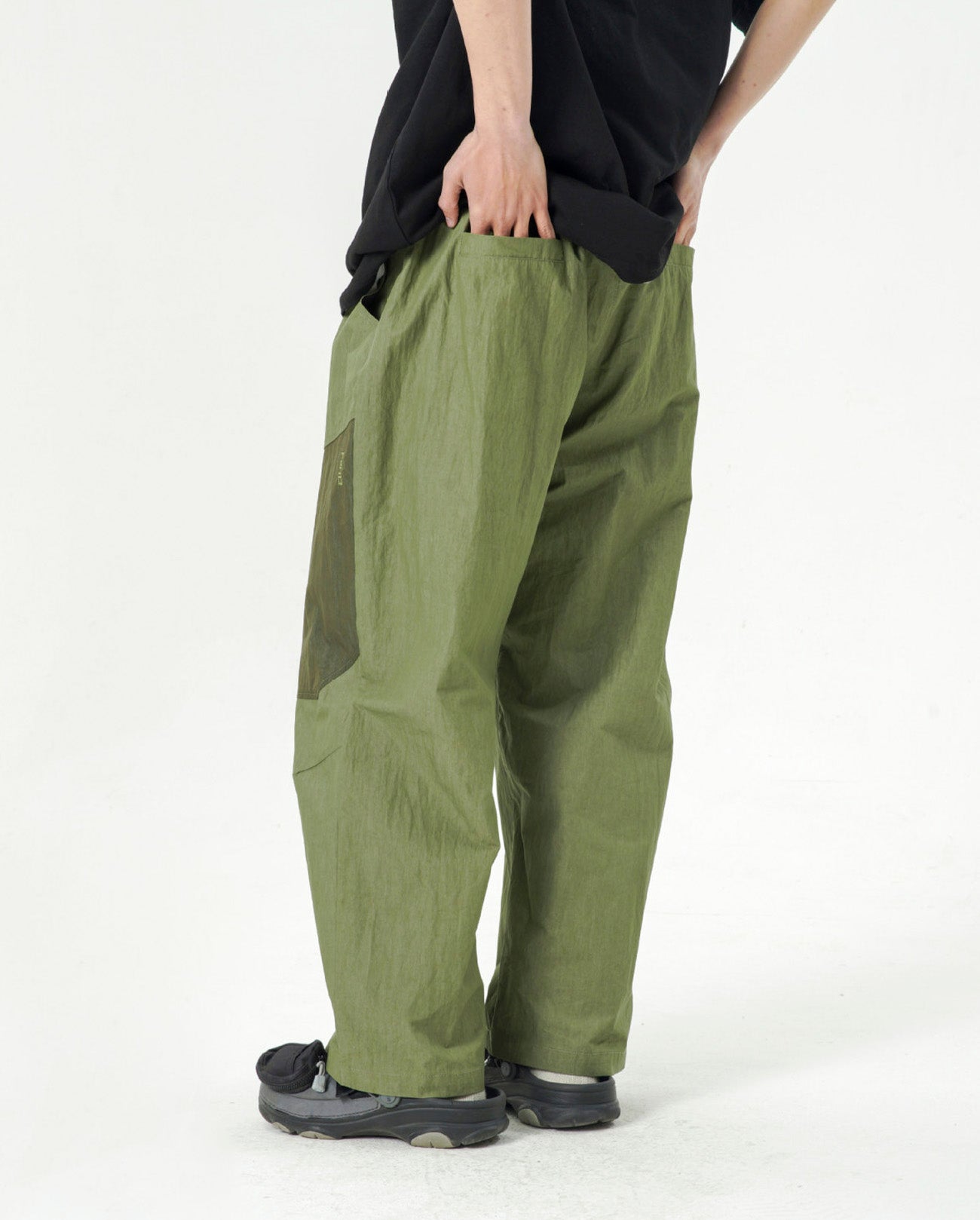 COLOR BLOCK WIDE PANTS W259