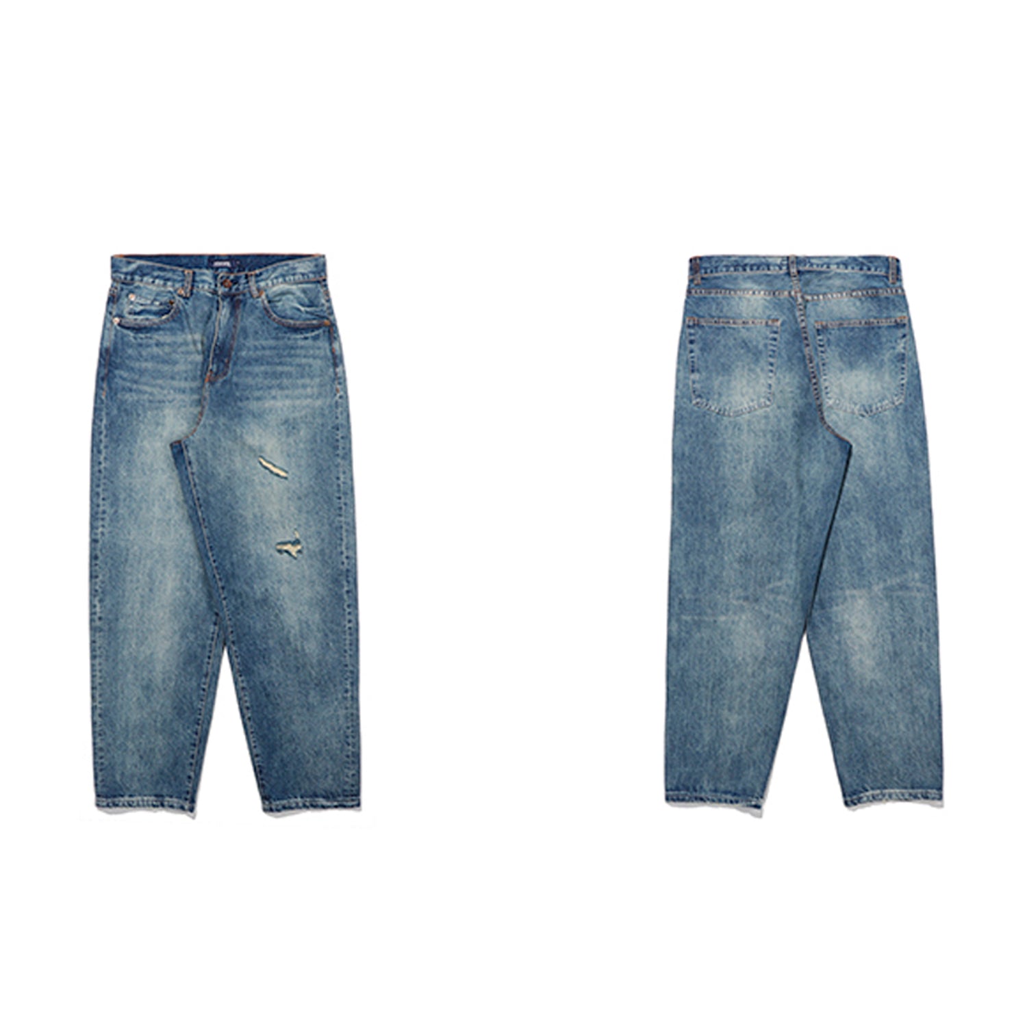 DAMAGED DENIM PANTS W256