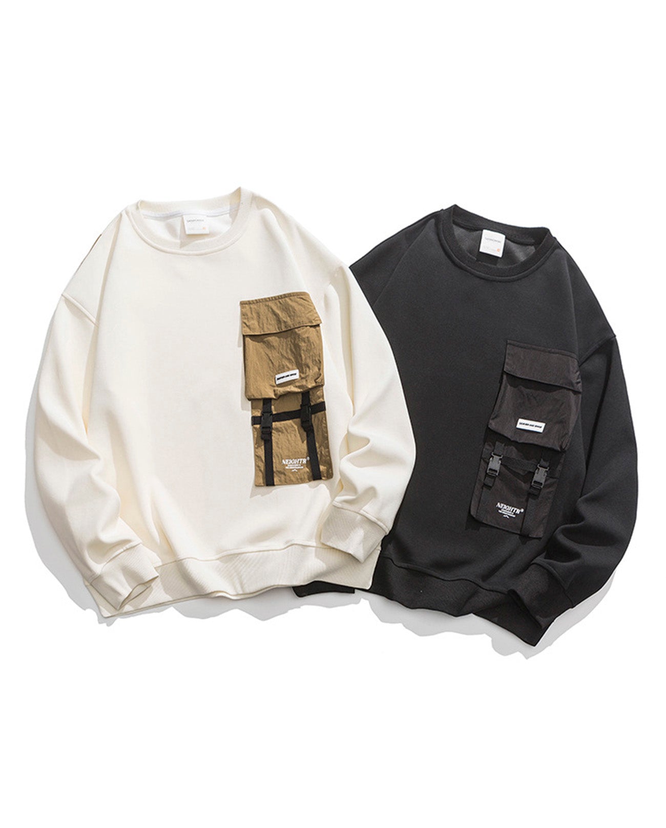 FLAP POKET CREW SWEAT W201