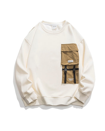 FLAP POKET CREW SWEAT W201