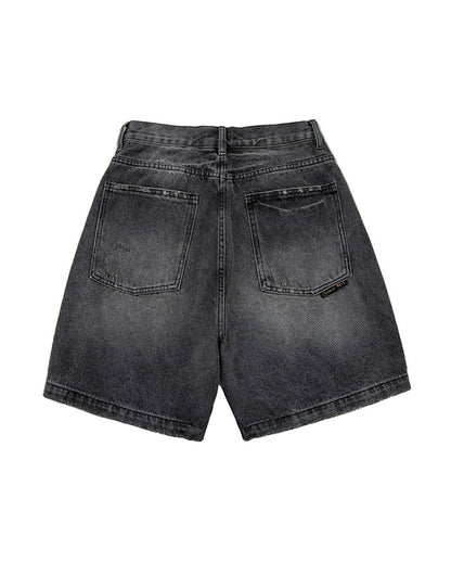 DENIM SHORTS BLACK W1016