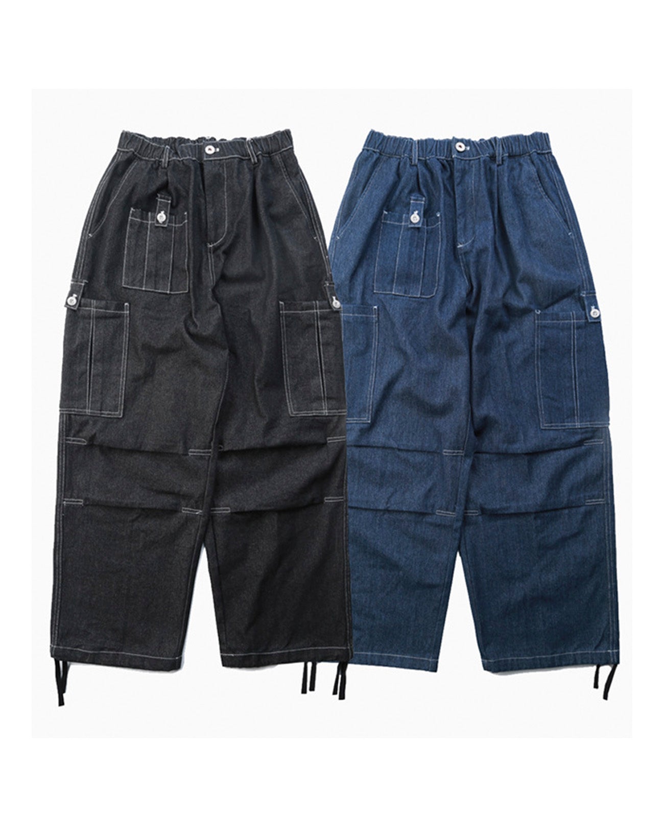 MULTI POCKET DENIM CARGO PANTS W1037