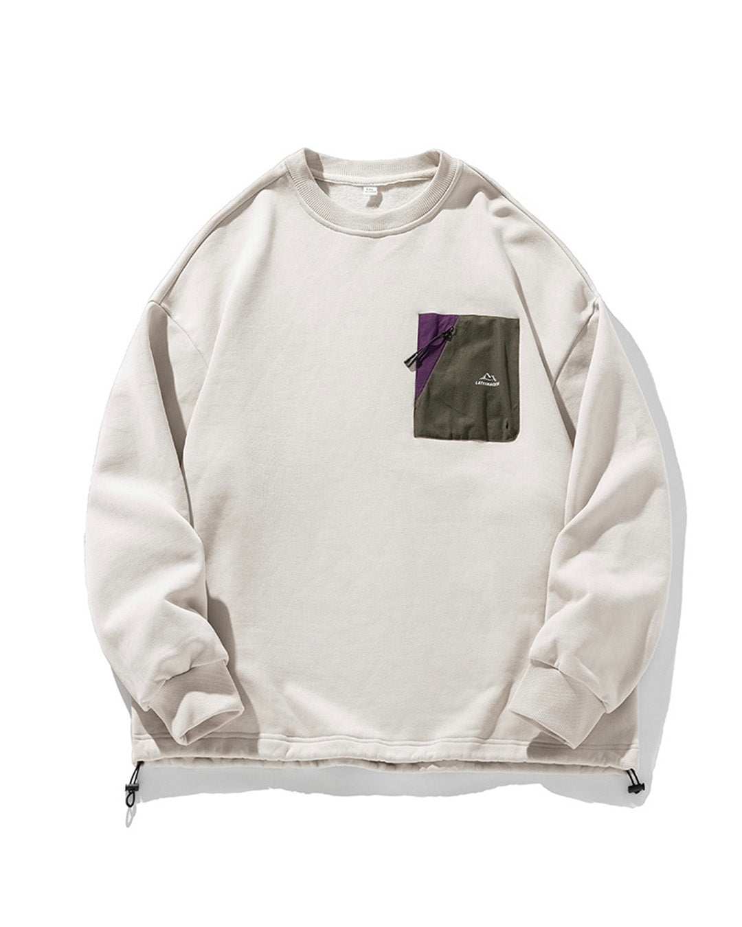 ZIP POCKET CREW SWEAT W642