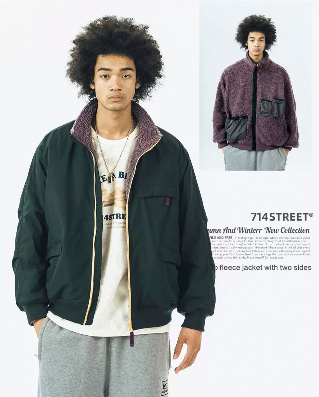 REVERSIBLE SHERPA JACKET W662