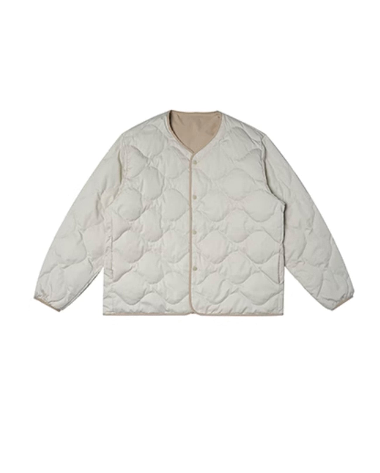 NO COLLAR QUILTED DOWN COAT W682