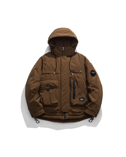 WHITE DUCK DOWN HOODED JACKET W819