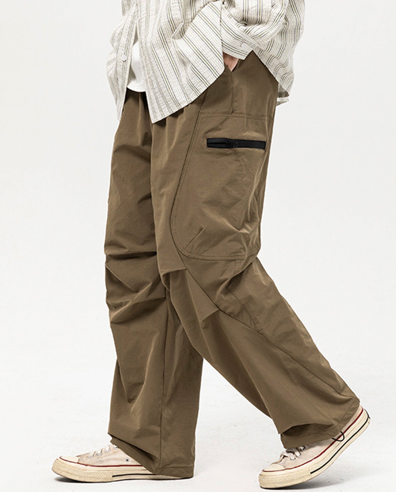 BIG POCKET NYLON PANTS W842