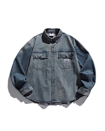 WASH DENIM LS SHIRTS W992