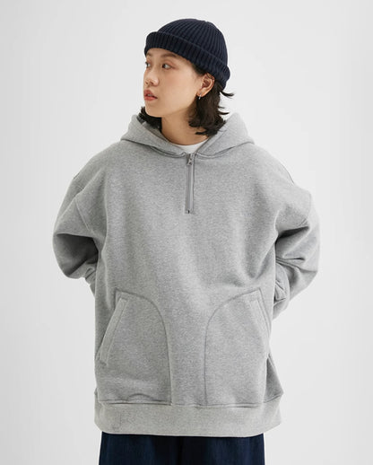 HALF ZIP PULLOVER HOODIE W1286