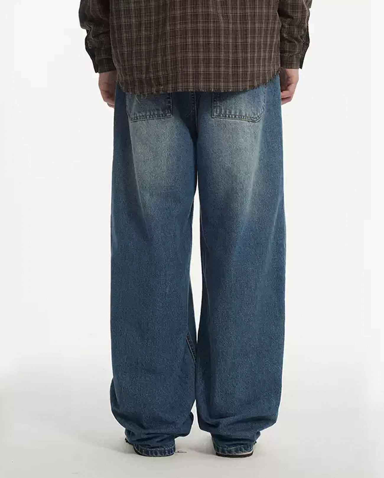 LOOSE WASHED DENIM PANTS W1311