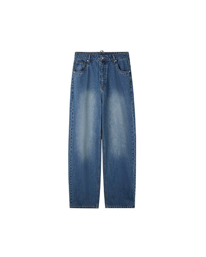 LOOSE WASHED DENIM PANTS W1311