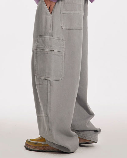 LOOSE WASHED CARGO PANTS W1312