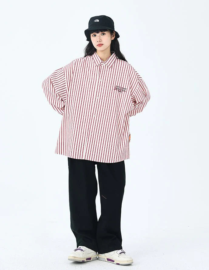 1POINT STRIPE LONG SLEEVE SHIRTS W301