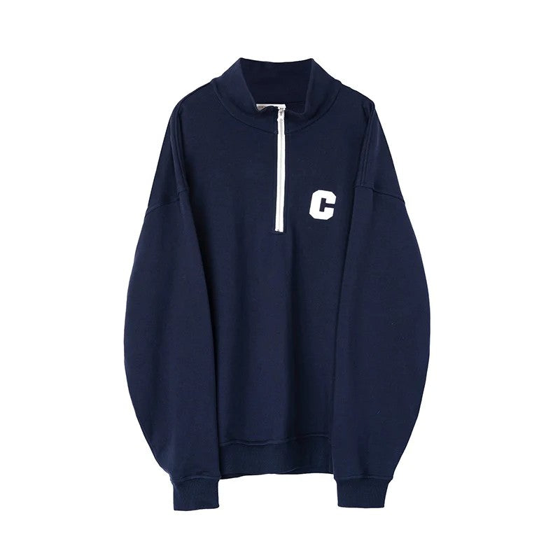 CLASSIC LOGO HALF ZIP SWEAT W353