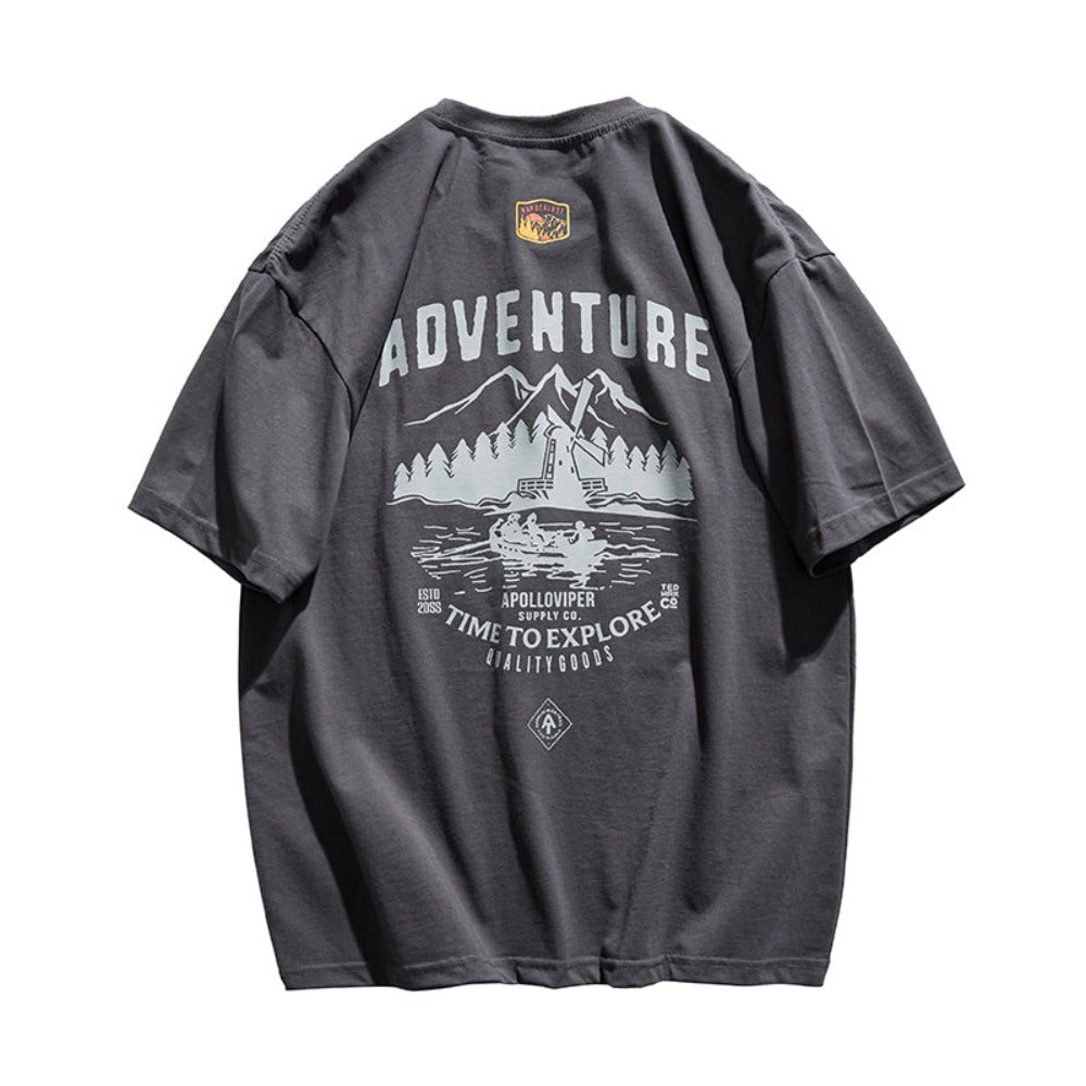 ADVENTURE PRINT T-SHIRTS W448