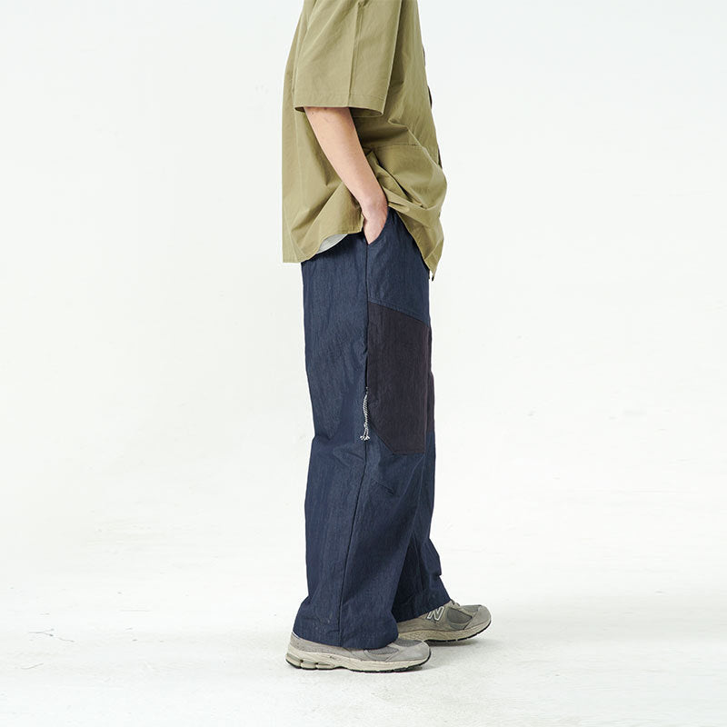 COLOR BLOCK WIDE PANTS W259