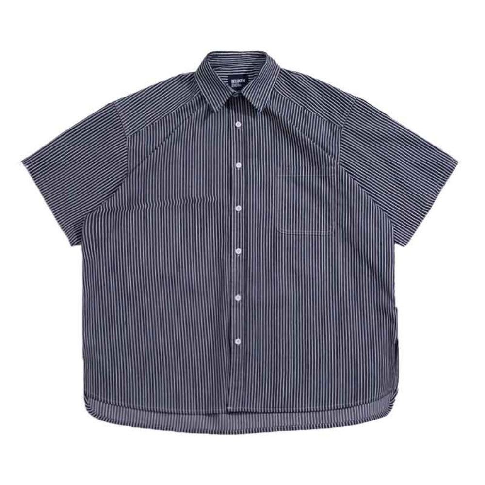 STRIPE SINGLE POKET SHORT SLEEVE SHIRTS W281