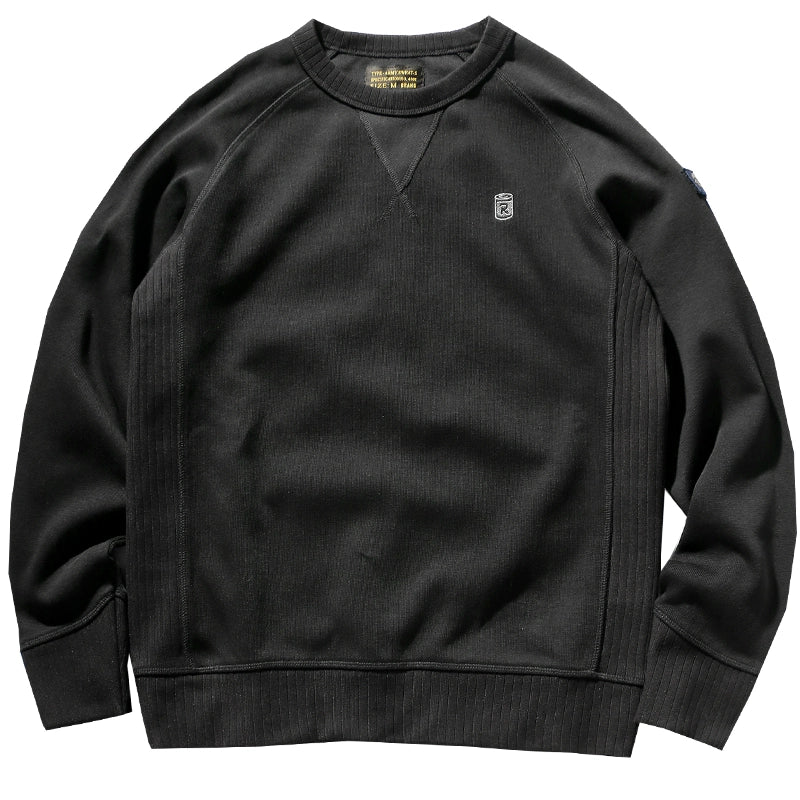 RIBBED CREW NECK SWEATSHIRT W884