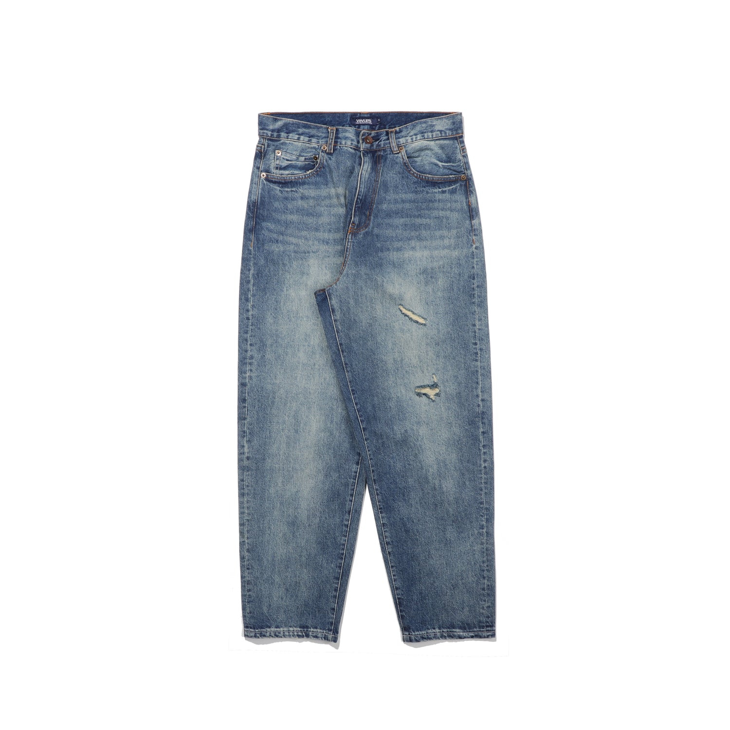 DAMAGED DENIM PANTS W256