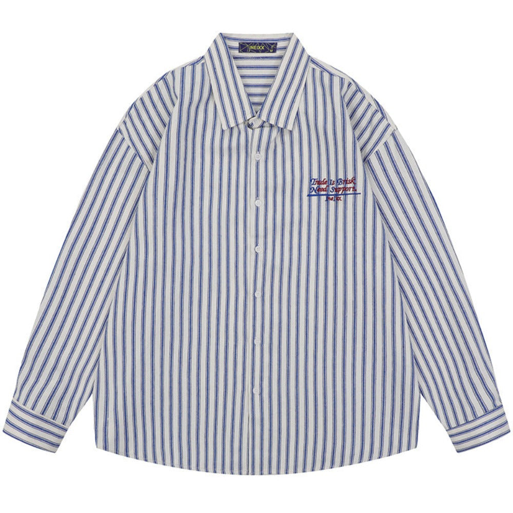 1POINT STRIPE LONG SLEEVE SHIRTS W301