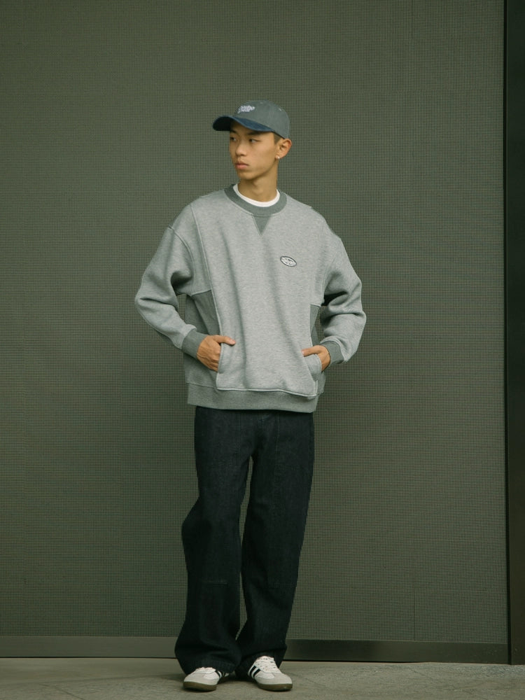 SPLIT CREWNECK SWEATER W883