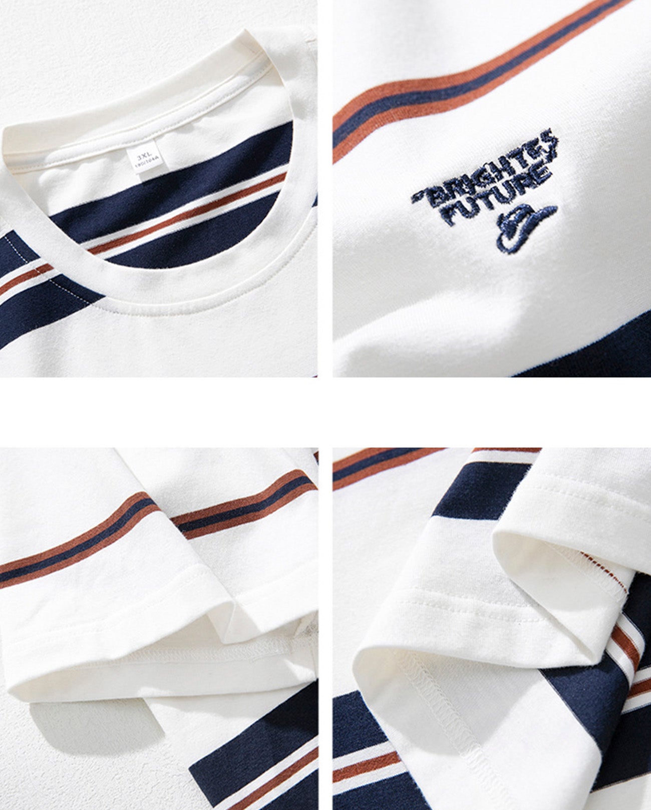CONTRAST BORDER T-SHIRTS W227