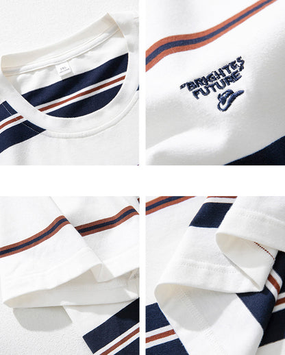 CONTRAST BORDER T-SHIRTS W227