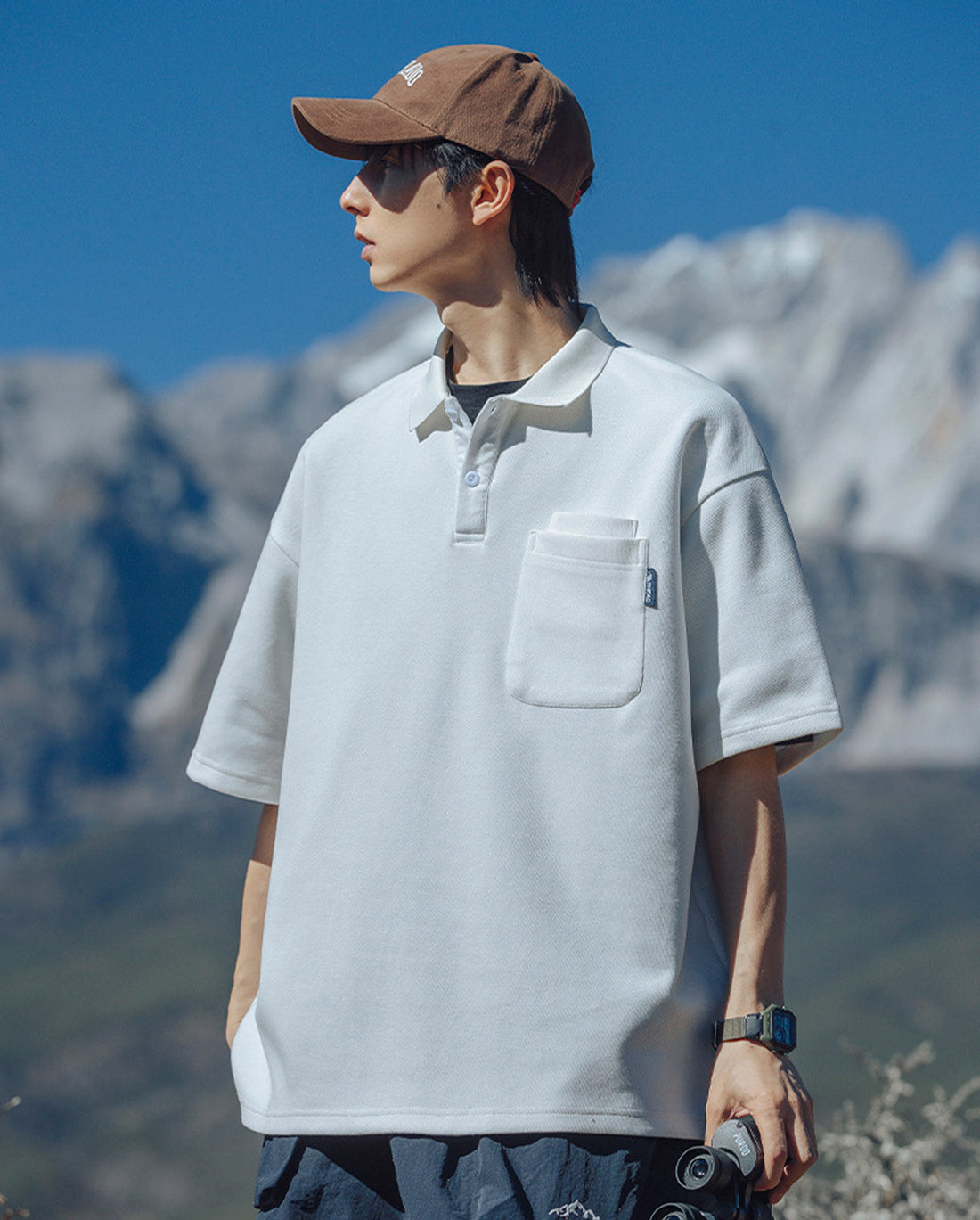 OVERSIZE  W POCKET POLO　SHIRTS W237